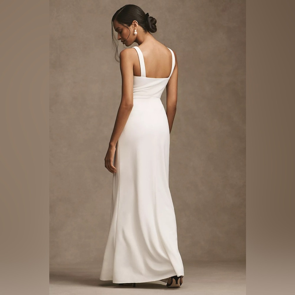 BHLDN Blake square neck Maxi Dress White Gown | Bridal Wedding NEW XL - Picture 2 of 10